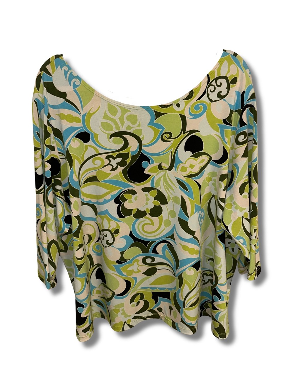 Vtg Y2K Psychedelic Stretch Top